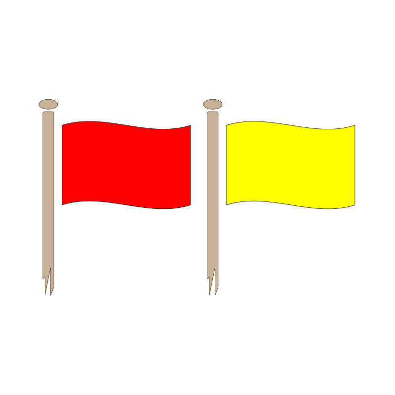 RED E YELLOW FLAG 40X60