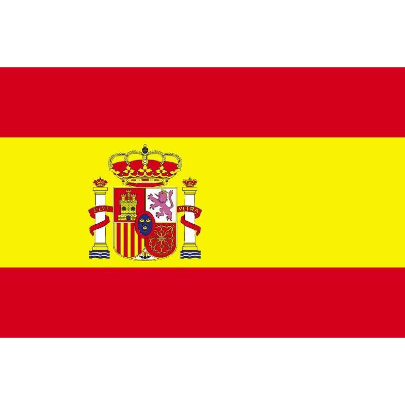SPAIN FLAG WITH CREST 20X30