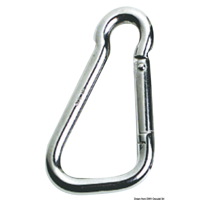 CARBINE HOOKS WITH LARGE OPENING, MADE OF STAINLESS STEEL