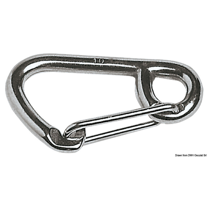 SNAP-HOOKS WITH LARGE OPENING, MADE OF STAINLESS STEEL
