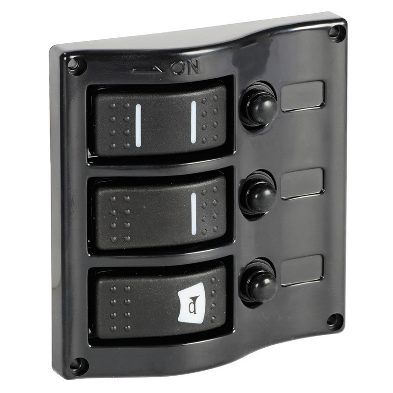 ELECTRIC CONTROL PANEL WITH FLUSH ROCKER SWITCHES