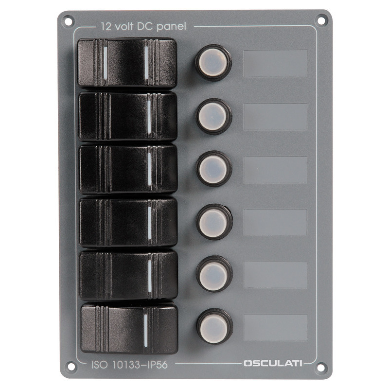ELECTRIC CONTROL PANEL MADE OF ALUMINIUM AND FITTED WITH GREY POLYCARBONATE FRONT PANEL
