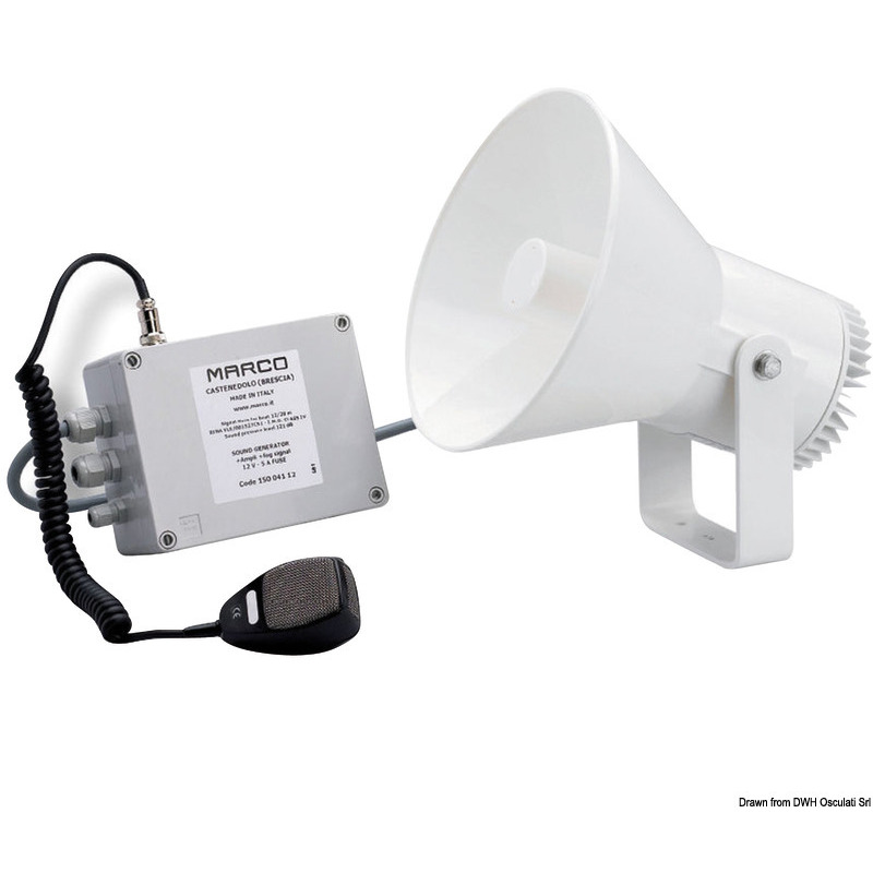 MARCO ELECTRONIC HORN WITH AMPLIFIER, SUITABLE FOR BOATS FROM 12 TO 20 METRES