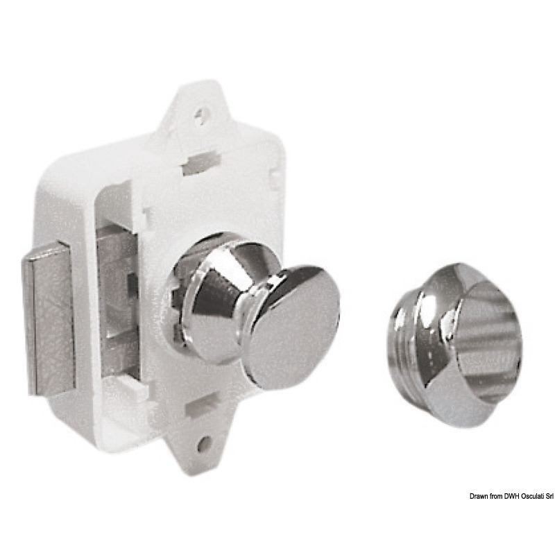 SPRING LOCK FOR HATCHES AND CABINET DOORS