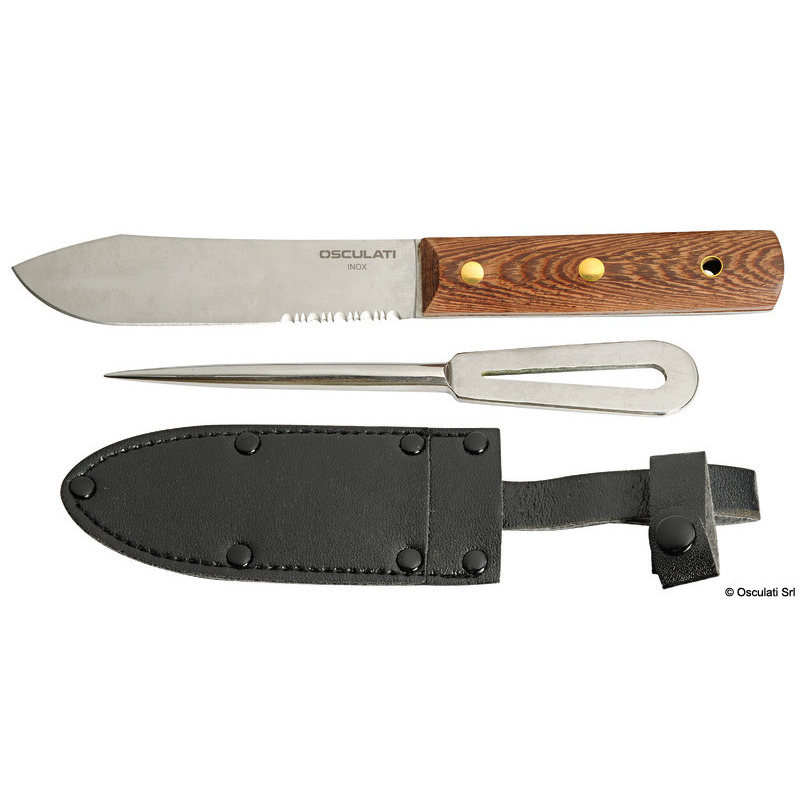 KNIFE + FID IN LEATHER COVER