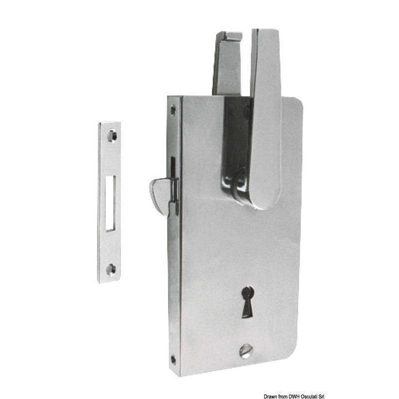 RECESS-FIT LOCK FOR SLIDING DOOR WITH TRADITIONAL KEY