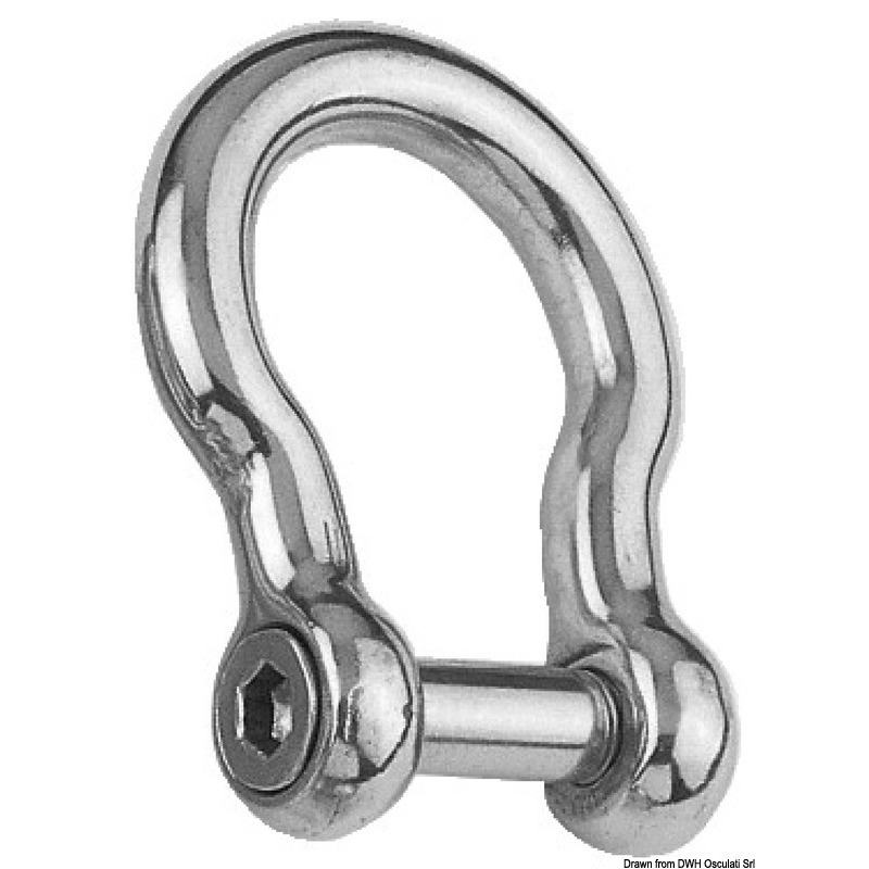 BOW SHACKLE WITH ALLEN-HEAD RECESSED PIN