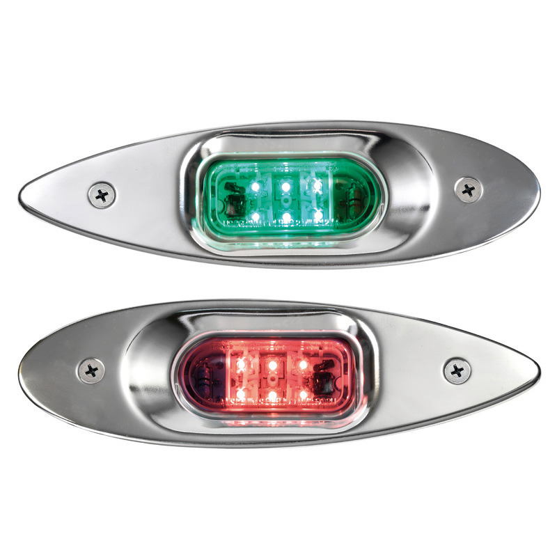 EVOLED EYE LOW CONSUMPTION LED NAVIGATION LIGHTS MADE OF MIRROR-POLISHED STAINLESS STEEL FOR BUILT-IN BULKHEAD MOUNTING